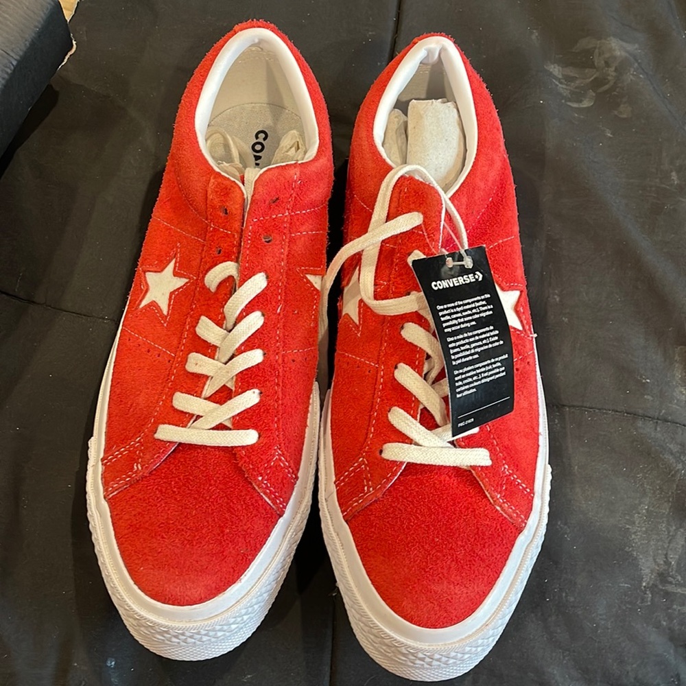 Converse one star red suede size 12 NEW
